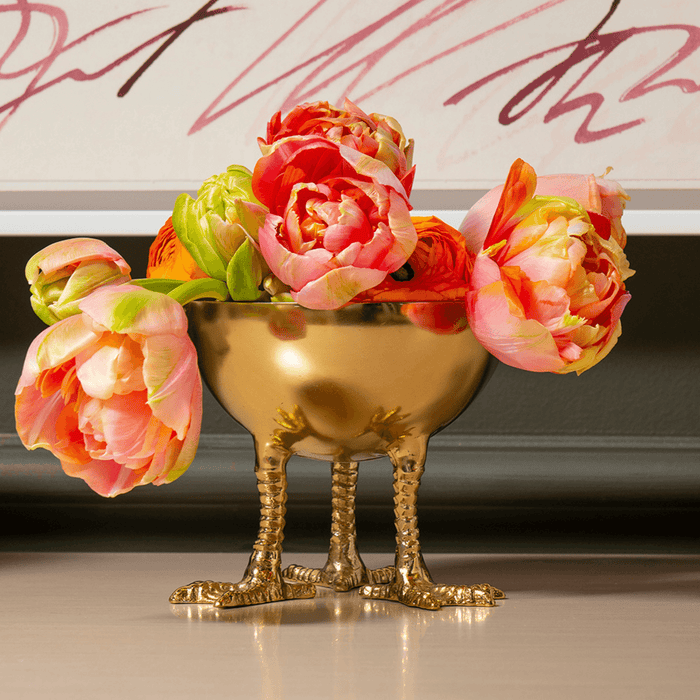 Daphne Bowl With Brass Finish - Decorative Bowls - The Well Appointed House