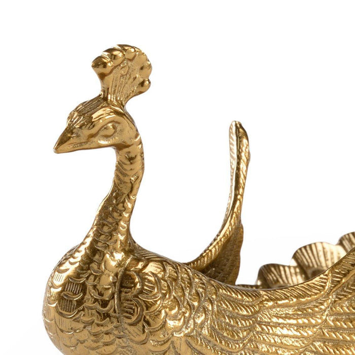 Decorative Brass Peacock Dish - Decorative Objects - The Well Appointed House