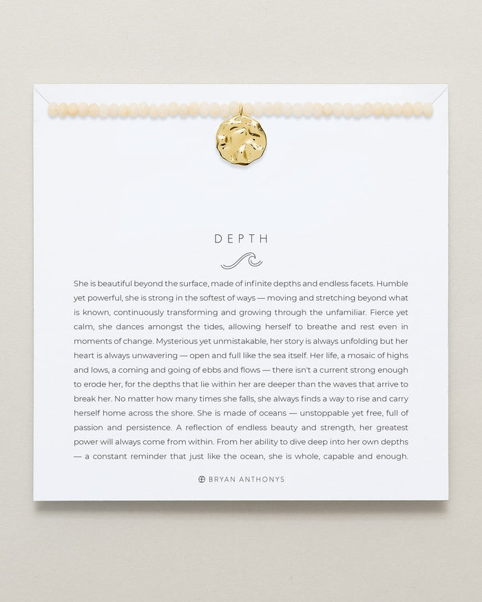Bryan Anthonys Gold Depth Beaded Necklace On Card