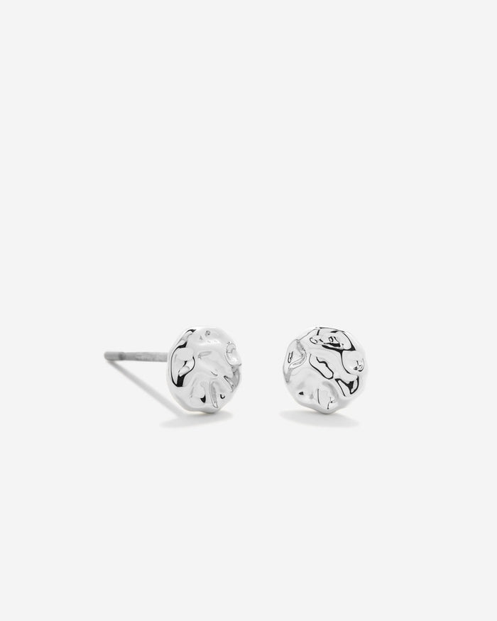 Bryan Anthonys Silver Depth Stud Earrings Macro