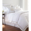 Devon II Scalloped Tape Trim Sham with Optional Monogram - Shams - The Well Appointed House
