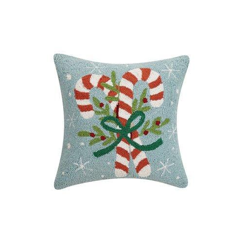 Double Candy Cane Decorative Throw Pillow - Pillows -  The Well Appointed House