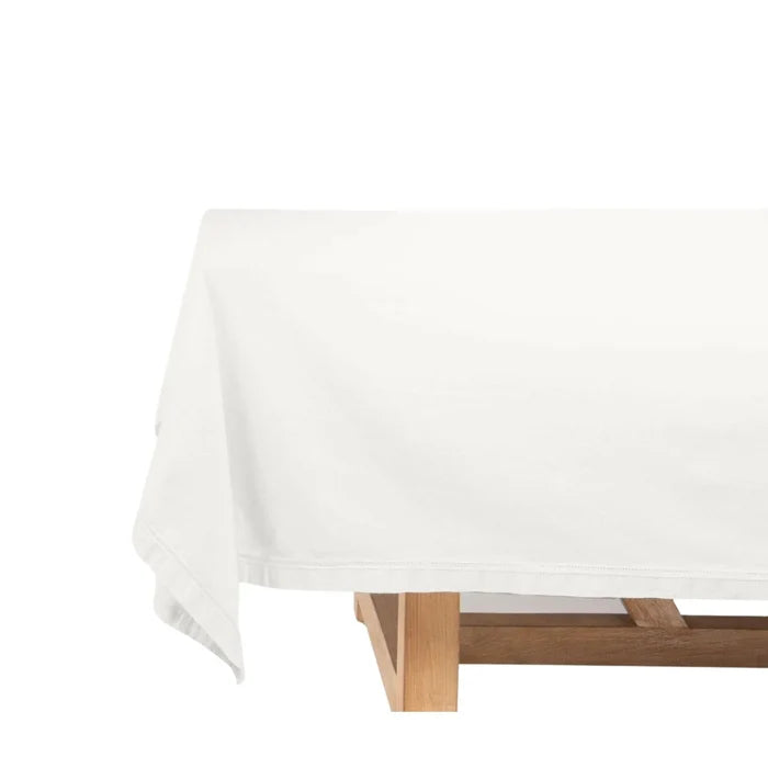 Double Eyelet Border Tablecloth in Ivory - Tablecloths - The Well Appointed House