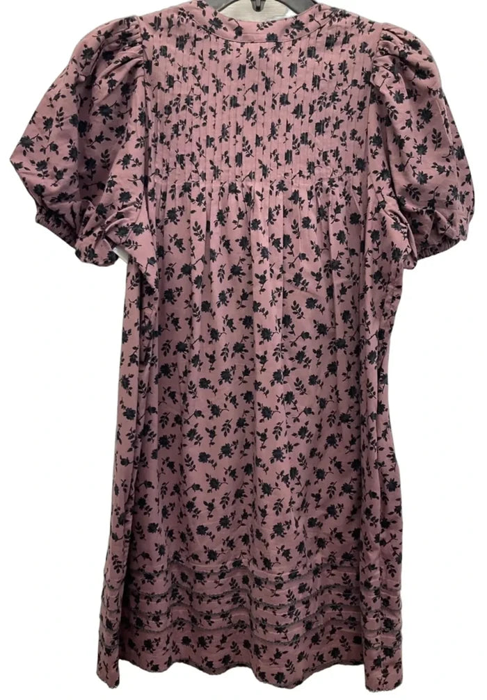 Dress Casual Midi By Madewell In Black & Purple, Size: S