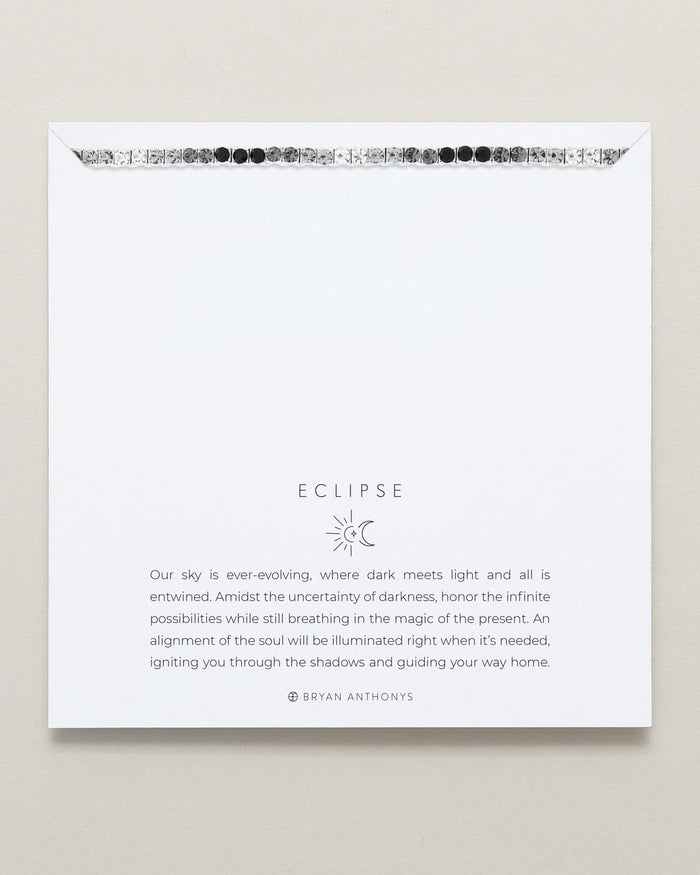 Bryan Anthonys Eclipse Collection Tennis Bracelet in Silver with Meaning Card