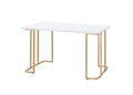 Estie - Vanity Desk (Same 93102) - White & Gold