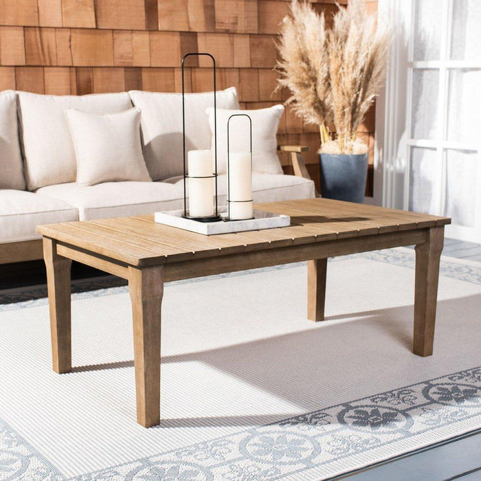 Eucalyptus Wood Patio Coffee Table - Outdoor Coffee & Side Tables - The Well Appointed House