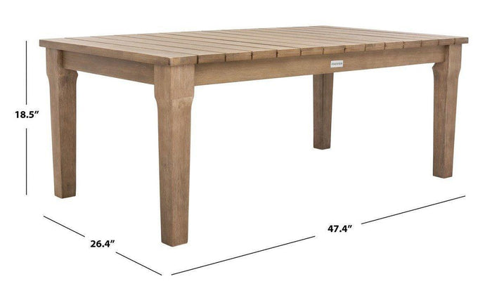 Eucalyptus Wood Patio Coffee Table - Outdoor Coffee & Side Tables - The Well Appointed House