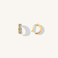 The Eve ear cuff in gold set with a line of sparkling crystal stones