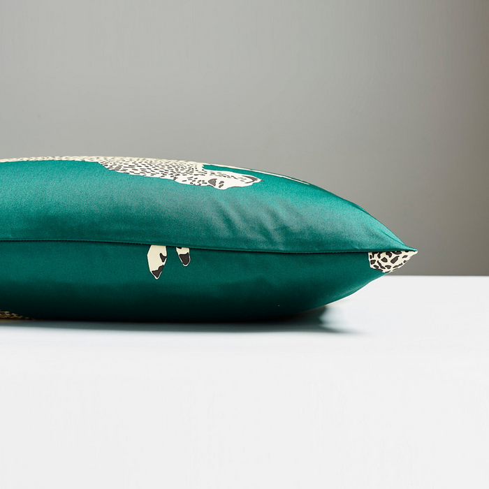 Evergreen Leaping Cheetah Lumbar Pillow - The Well Appointed House