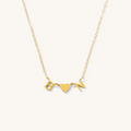 Detail of the gold Everyday Initial necklace by Beads by Tara