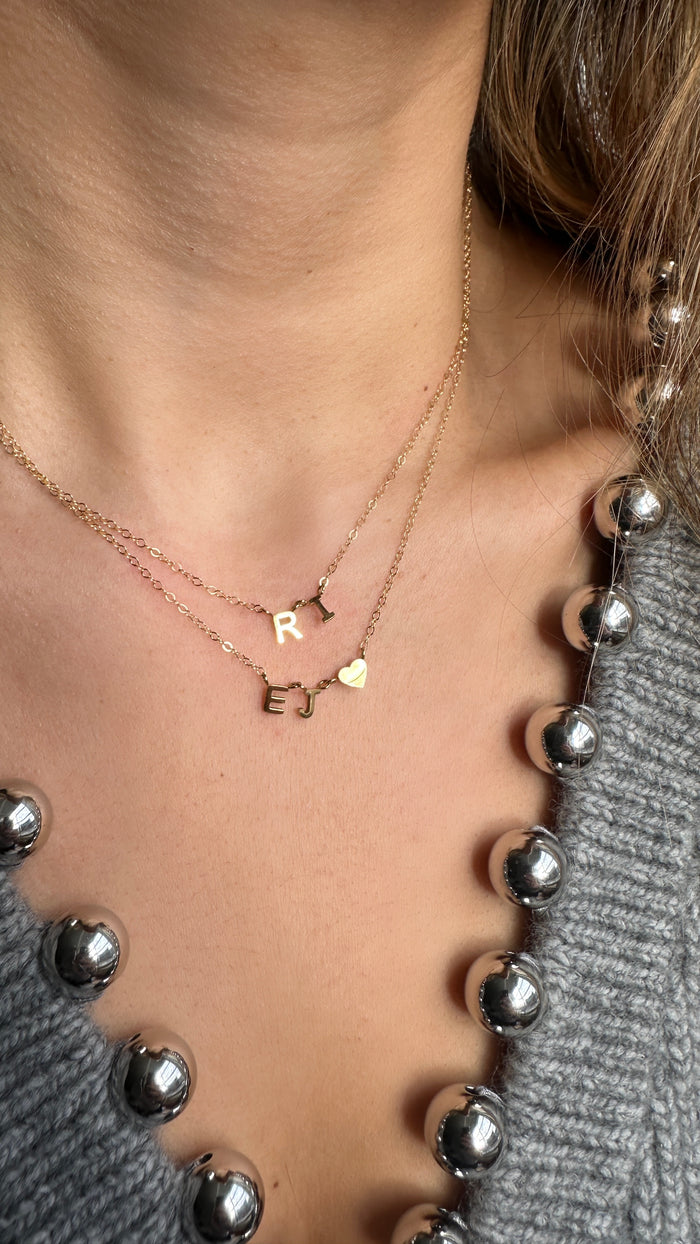 Gold Everyday Initial necklace, part of the Beads by Tara collection