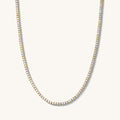 The Everyday tennis necklace with brilliant-cut stones and a box clasp