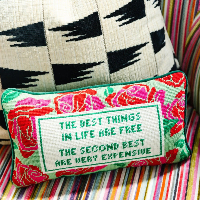 Expensive Needlepoint Pillow - The Well Appointed House