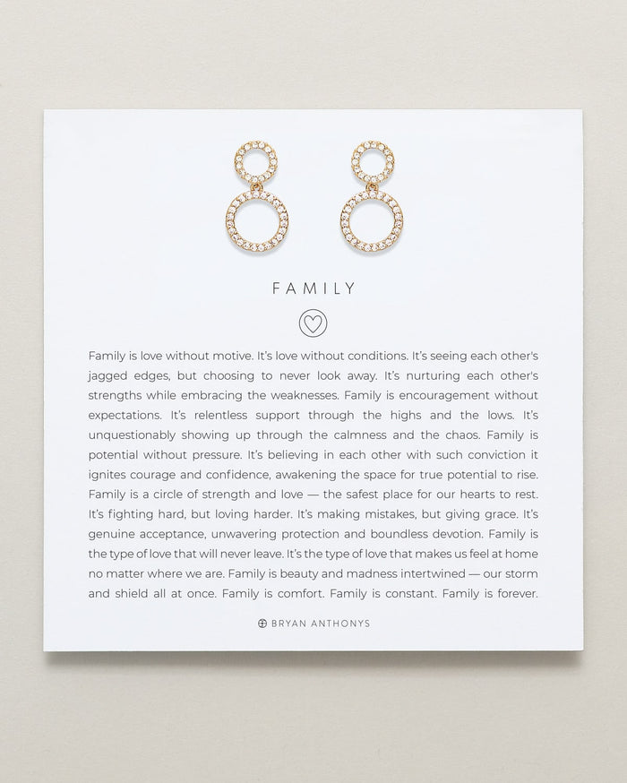 Bryan Anthonys Family Drop Earrings Gold
