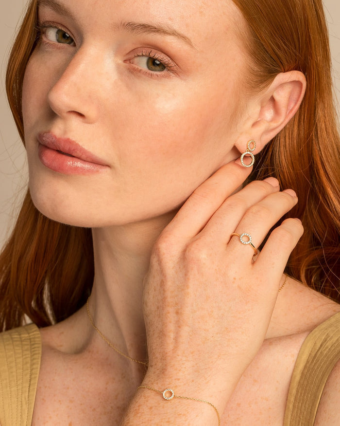 Bryan Anthonys Family Drop Earrings Gold On Model
