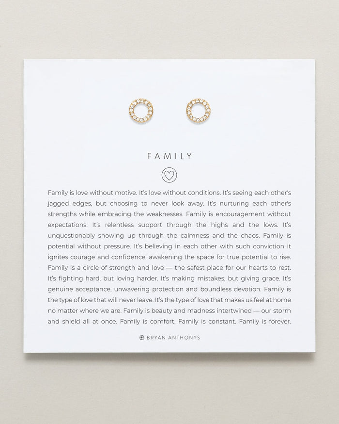 Bryan Anthonys Family Stud Earrings Gold