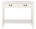 Farmhouse Contemporary Console Table in Distressed White - Sideboards & Consoles - The Well Appointed House