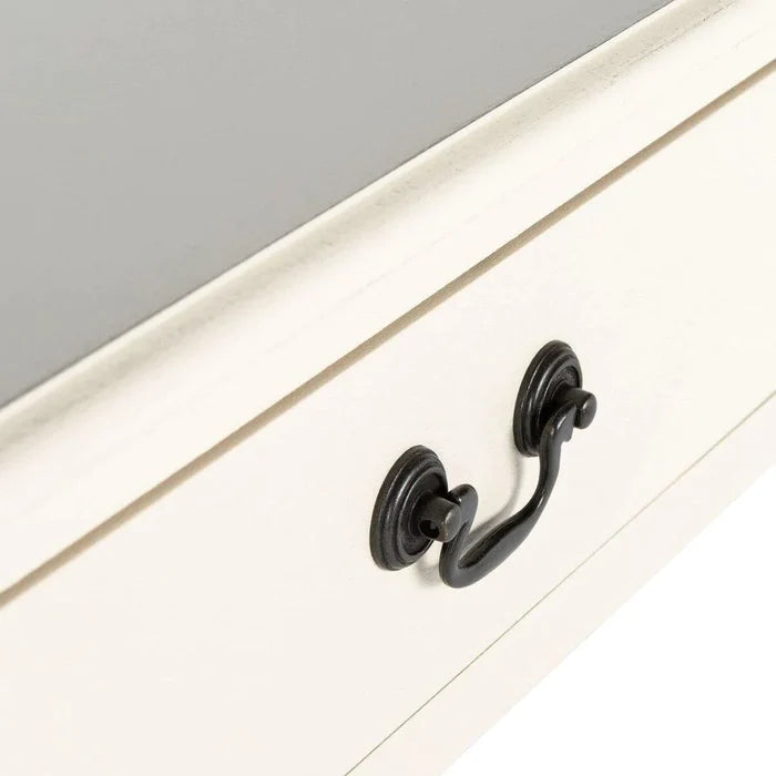 Farmhouse Contemporary Console Table in Distressed White - Sideboards & Consoles - The Well Appointed House