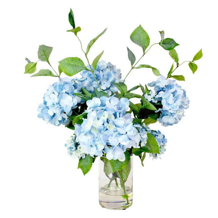 Faux Blue Hydrangeas Arrangement - Florals & Greenery - The Well Appointed House