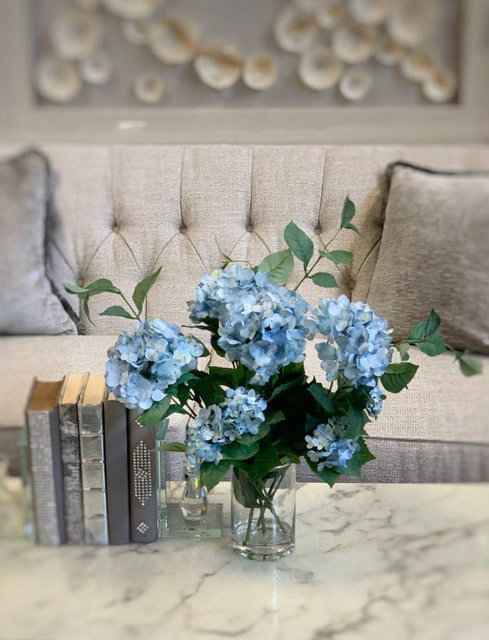 Faux Blue Hydrangeas Arrangement - Florals & Greenery - The Well Appointed House