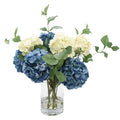 Faux Blue & White Hydrangeas Arrangement - Florals & Greenery - The Well Appointed House