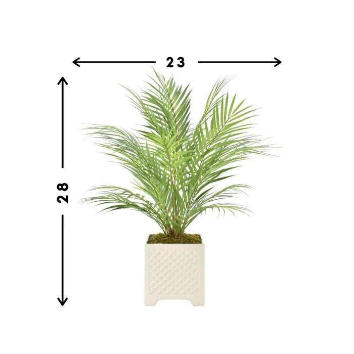 Faux Palm Tree in Ceramic Square Pot - Florals & Greenery - The Well Appointed House
