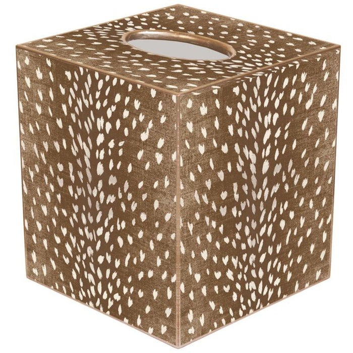 Fawn Antelope Wastepaper Basket and Optional Tissue Box Cover - Wastebasket Sets - The Well Appointed House