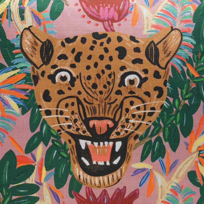 Fierce Leopard Pillow Cover in Genuine Pink - The Well Appointed House