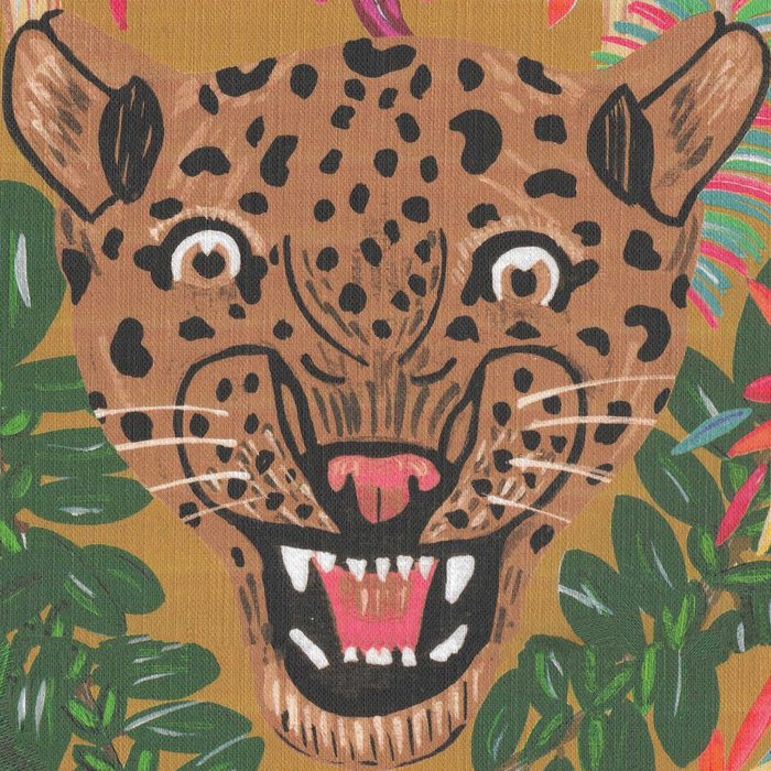 Fierce Leopard Pillow Cover in Ochre - The Well Appointed House