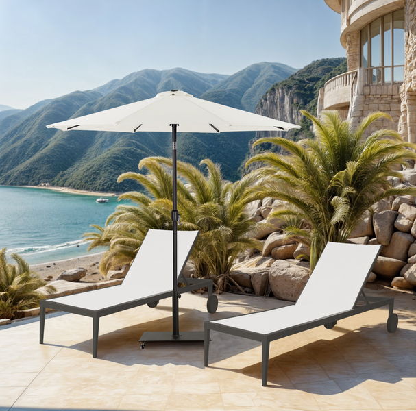 Fiji - Patio Umbrella With Black Pole