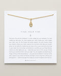 Bryan Anthonys dainty find your fire flame necklace 14k gold