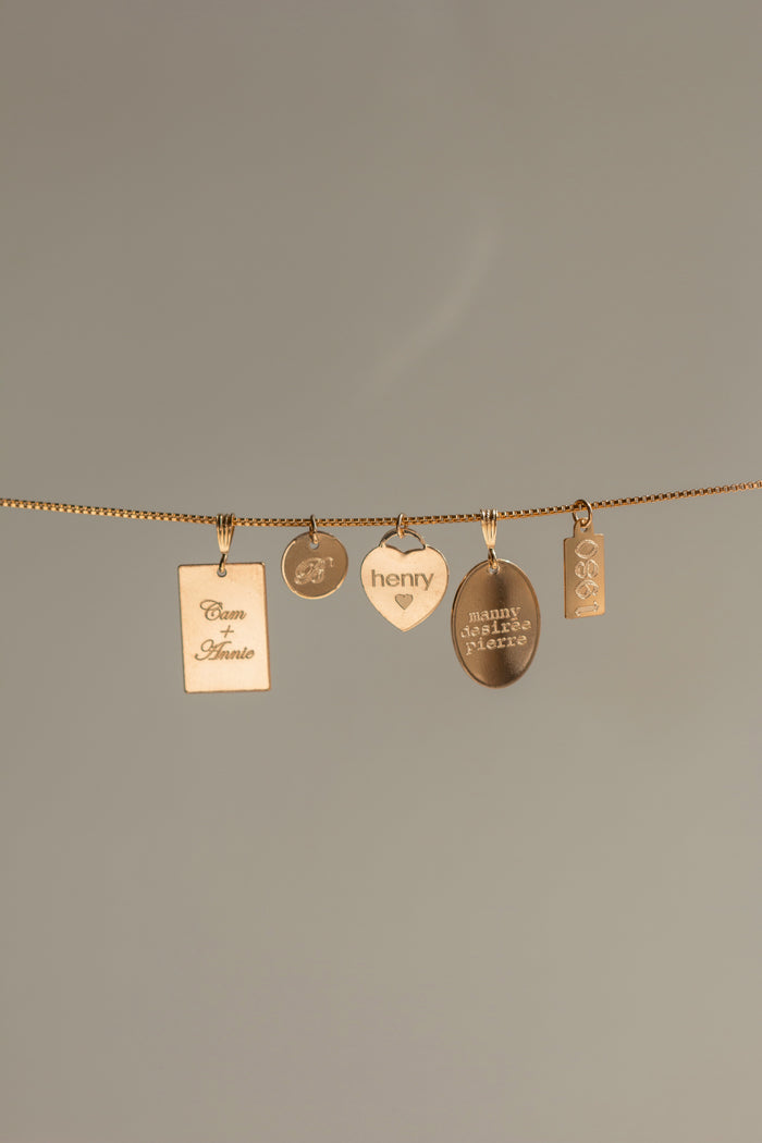 Fiona oval pendant necklace on a fine chain in polished gold fill