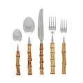 Five Piece Bamboo and Stainless Steel Flatware Set - Flatware - The Well Appointed House