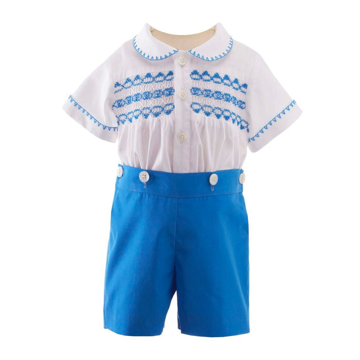 French Blue Smocked Set