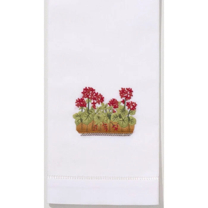 Set of 2 French Geranium Hand Towels - Hand Towels - The Well Appointed House