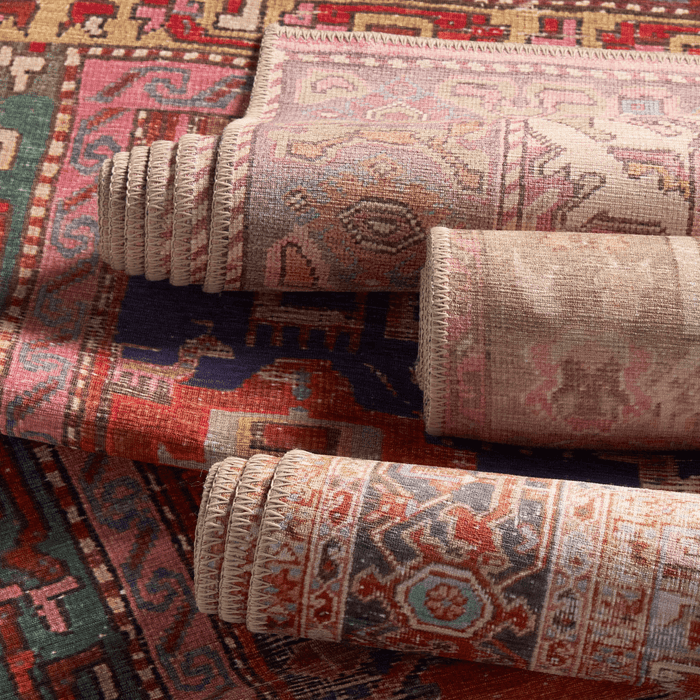 Garcia Pink & Beige Power Loomed Area Rug - Available in a Variety of Sizes - Rugs - The Well Appointed House