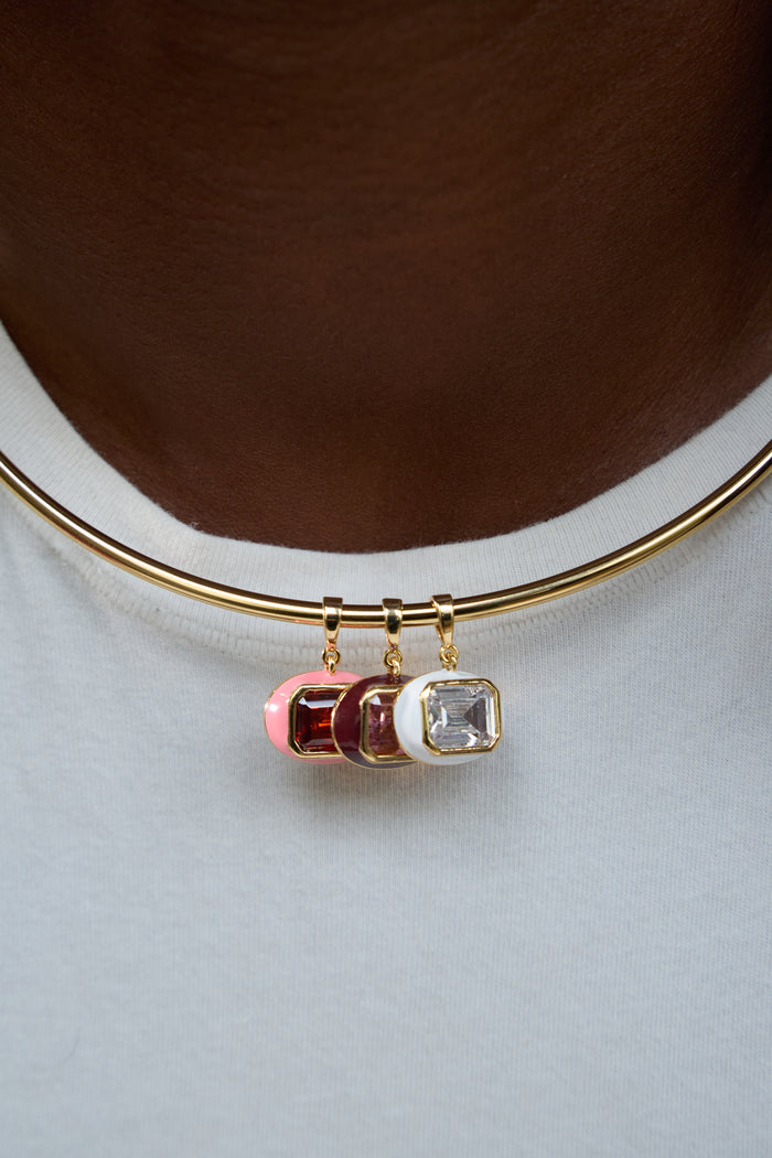 Gelato Gem birthstone pendant sized to hang from a chain or bracelet