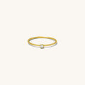 Gemma ring in 14k gold fill with a petite two millimeter CZ stone