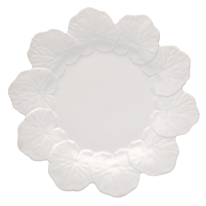 Geranium Dinner Plate, White - The Well Appointed House