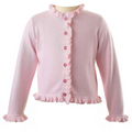 Girls Pink Frill Cardigan - The Well Appointed House