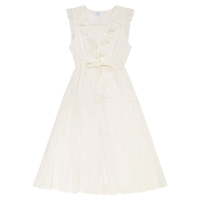 Giselle Women's Maxi Dress White Eyelet - The Well Appointed House