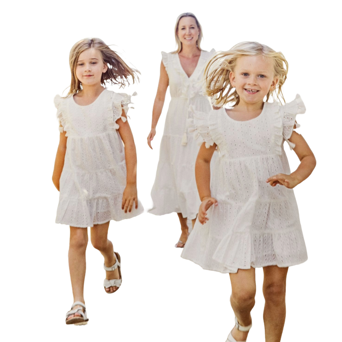 Giselle Women's Maxi Dress White Eyelet - The Well Appointed House