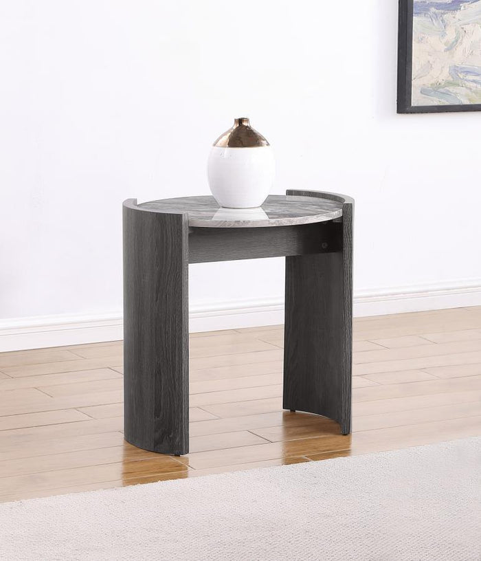 Gladstone - Round Faux Marble Top Table