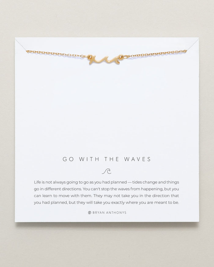 Bryan Anthonys dainty go with the waves necklace 14k gold