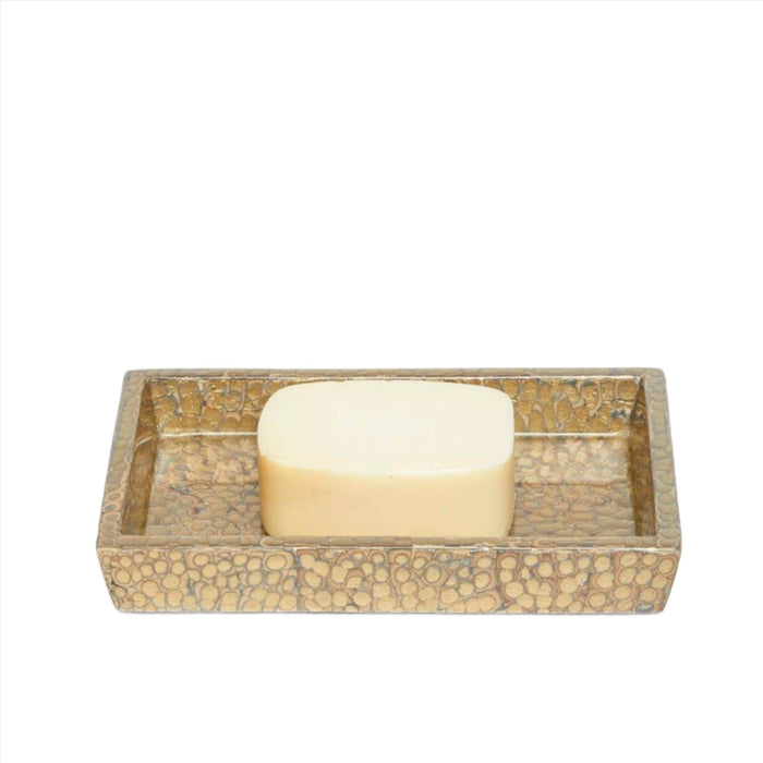 Pigeon & Poodle Gold Lacquered Eggshell Callas Bathroom Accessories - Bath Accessories - The Well Appointed House