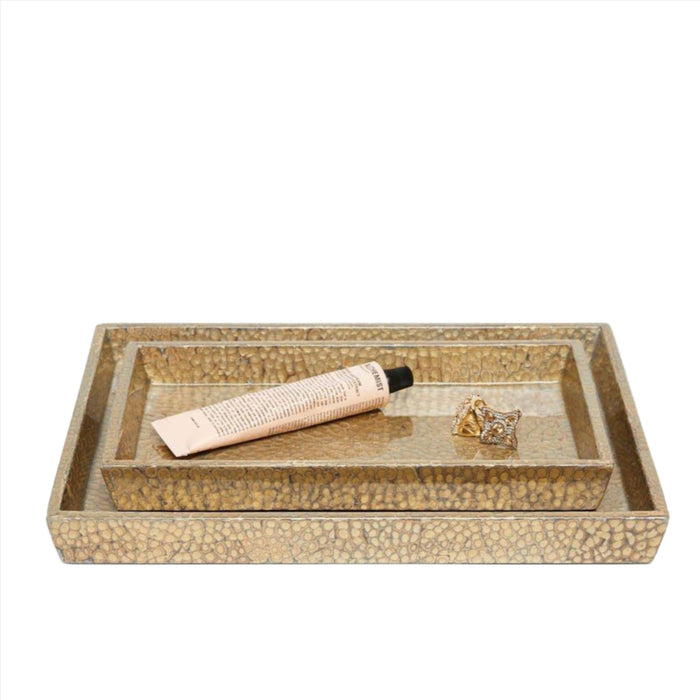 Pigeon & Poodle Gold Lacquered Eggshell Callas Bathroom Accessories - Bath Accessories - The Well Appointed House