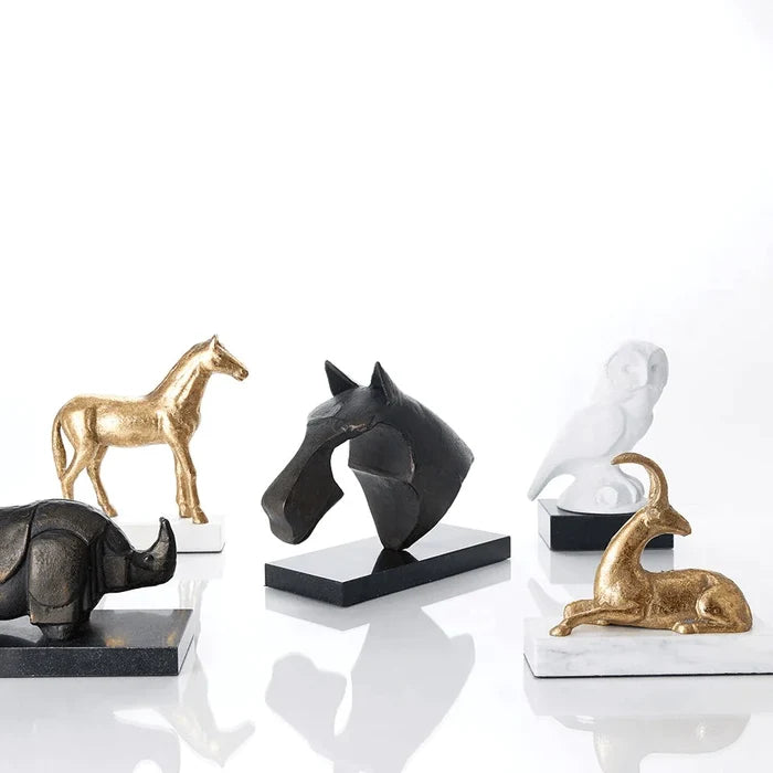 Gold Leaf Palfrey Horse Statue - Decorative Objects - The Well Appointed House