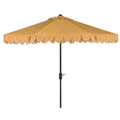 Golden Yellow Elegant Valance 11ft Round Umbrella - Outdoor Umbrellas - The Well Appointed House
