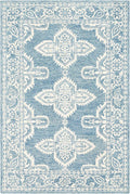 Granada Pale Blue Hand Tufted Floral Design Wool Rug, Available in a Variety of Sizes - Rugs - The Well Appointed House